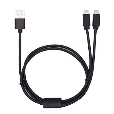 USB 2.0 A-C 一拖二数据快充线