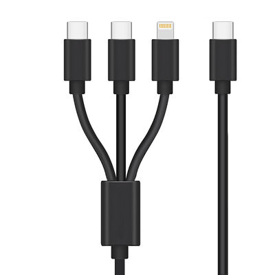 USB 2.0 C-C/C-苹果一拖三PD 60W 快充数据线